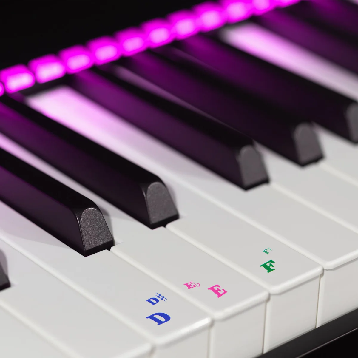 

1Pack Electronic Organ Stickers 88 Key Colorful Piano Keyboard Markers Easy Apply Note Stickers for Beginners Learning Aid