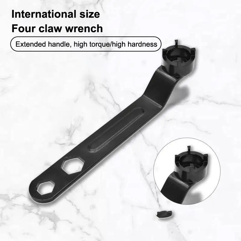 Four Claw Heavy Duty Thickened Wrench Multifunctional Adjustable Disassembly Tool for Angle Grinder Workshop Use