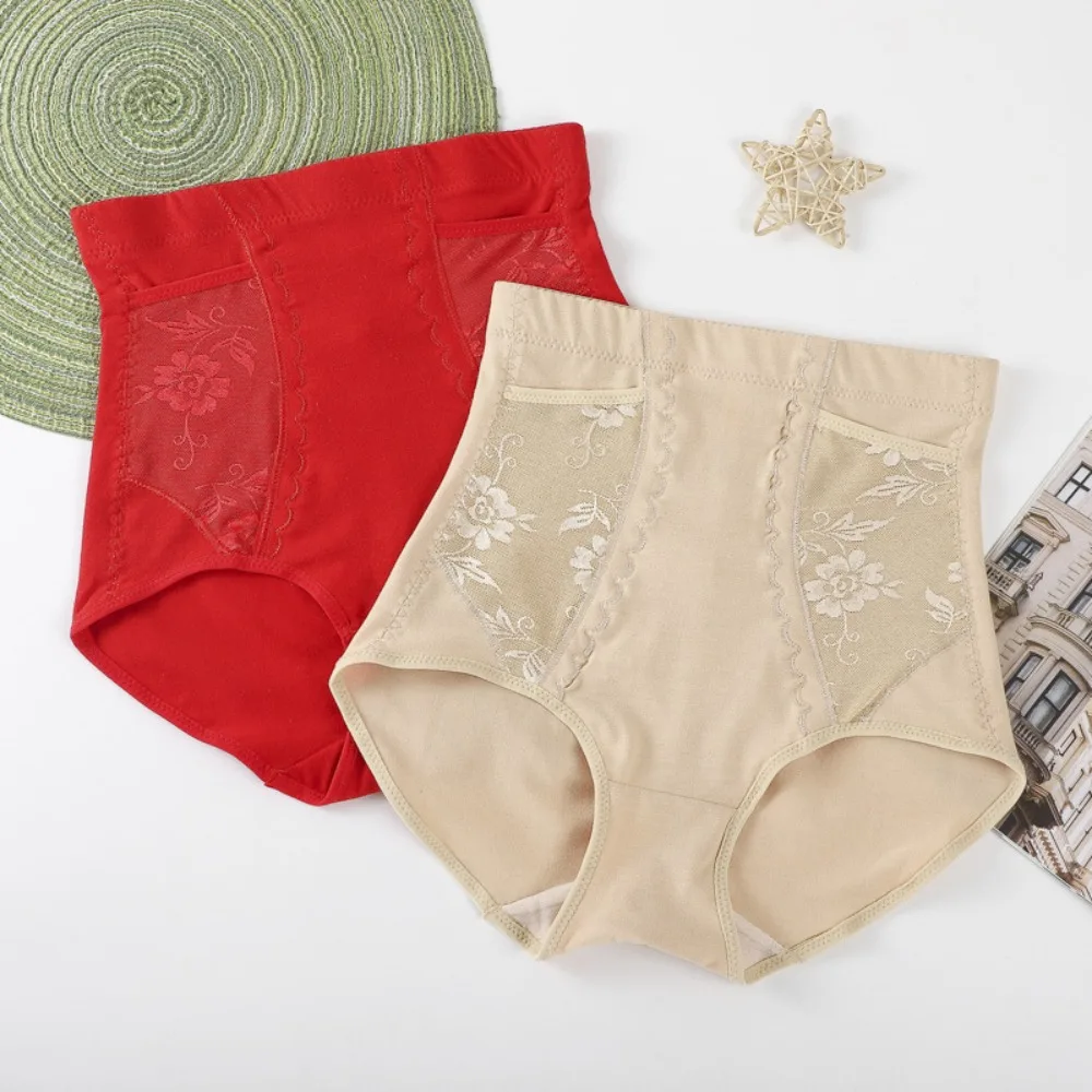 

Sweet Flower Butt Lifter Hip Lifting With Pocket Body Shaper High Waist Briefs Female Lingerie Tighten Abdomen Slimming Panties