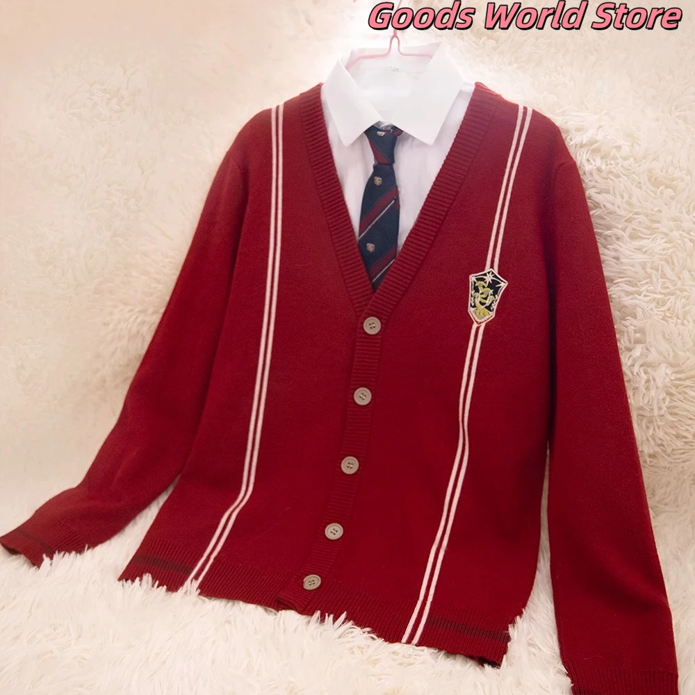 

Love and Deepspace Cosplay Costume Xavier Red cardigan uniform sweater campus pants Zayne Sylus Rafayel Clothes birthday Gifts