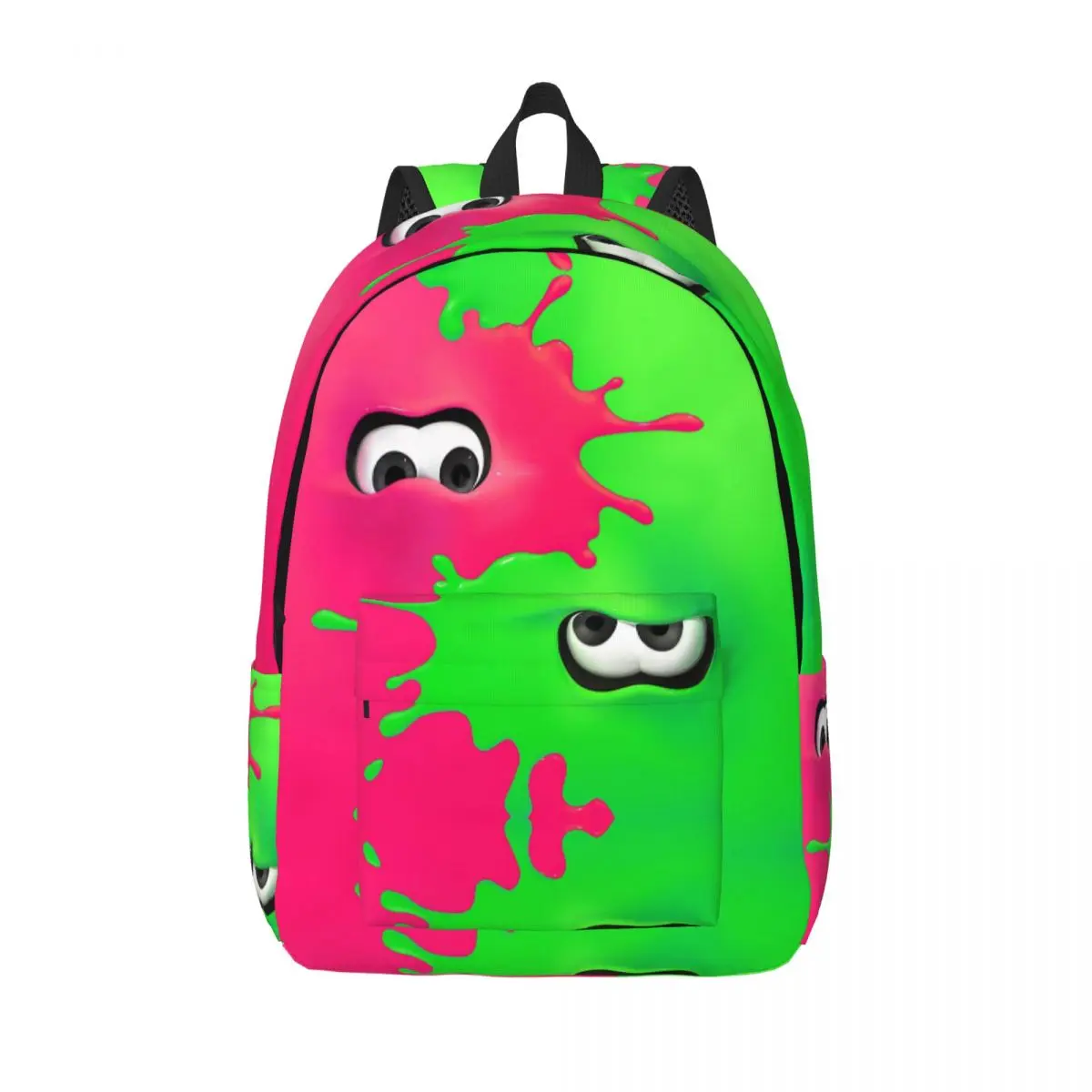 Pink Green Splatoon Octopus Backpack Elementary High College School Student Game Graffiti Bookbag Men Women Daypack Gift