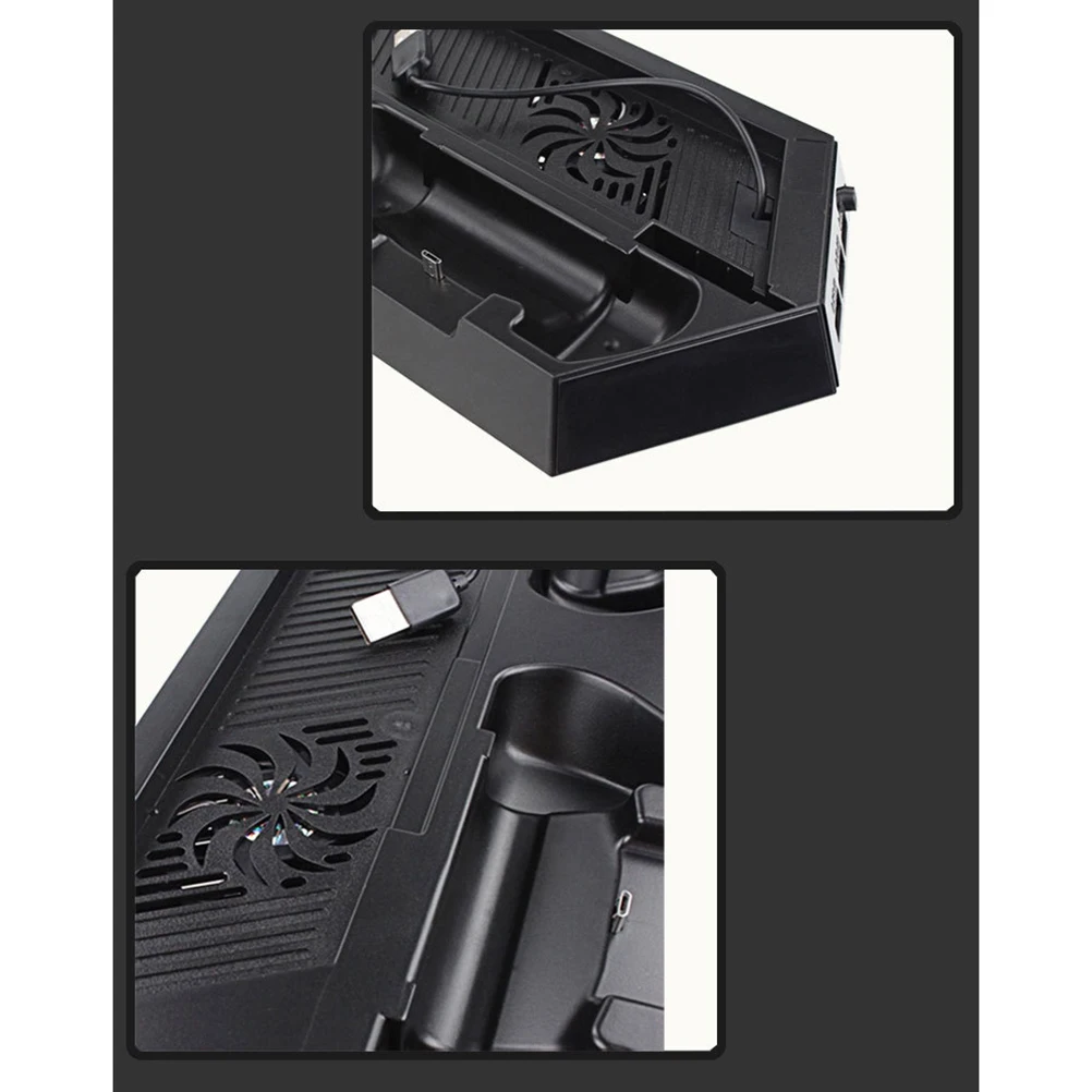 

Vertical Stand Cooling Fan for Console Dual Controller Charging Station USB Hub Game Accessory Overheating Prevention