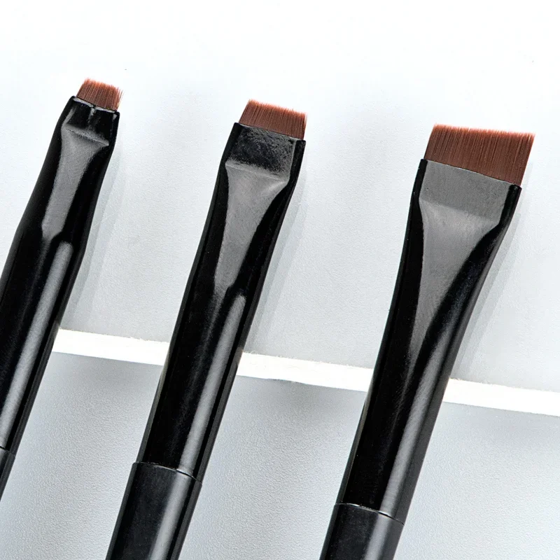 Karsyngirl 3pcs/set Blade Eyeliner Brush Eyebrow Brush Portable Flat Fine Eye Liner Brow Contour Makeup Brushes Makeup Tool image 3