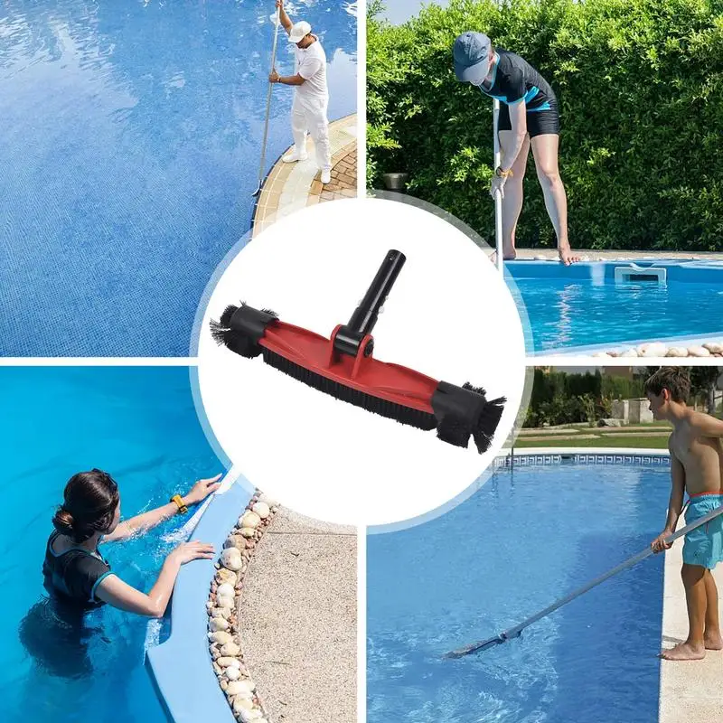 Swimming Pool Brush Pool Tile Brush With Adjustable Handle Pool Cleaning Brush For Algae Strong Bristle Scrub Brush Pool