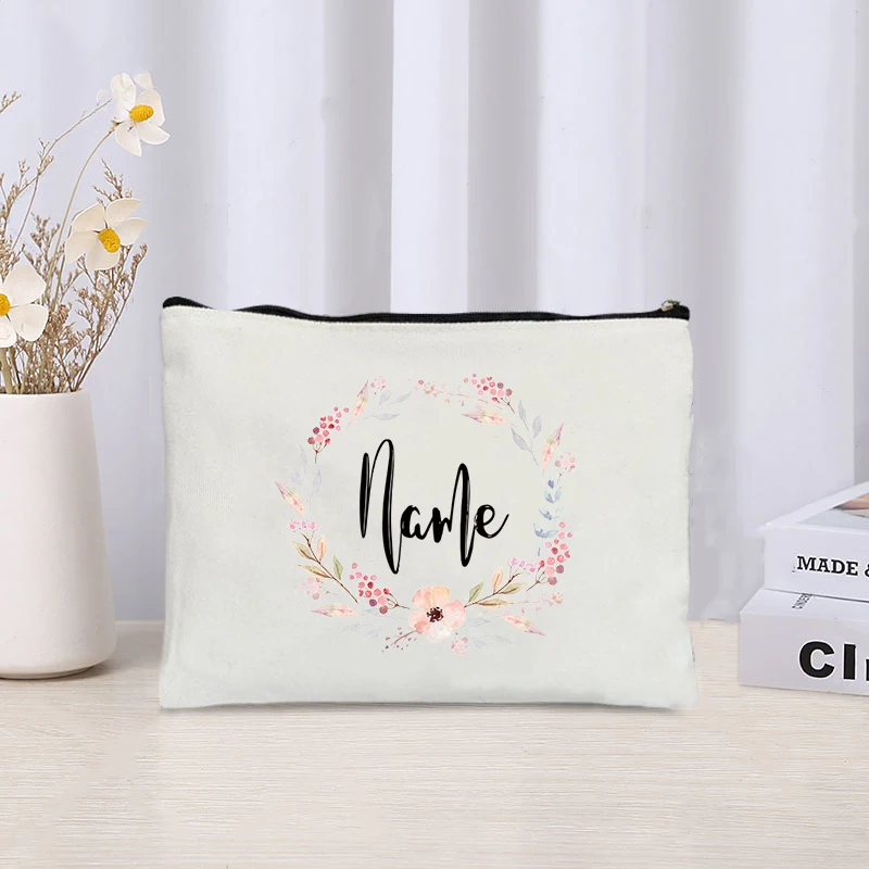 Bolsa de maquillaje personalizada con corona de novia, organizador de boda, regalo de despedida de soltera, regalos de dama de honor, estuche de propuesta