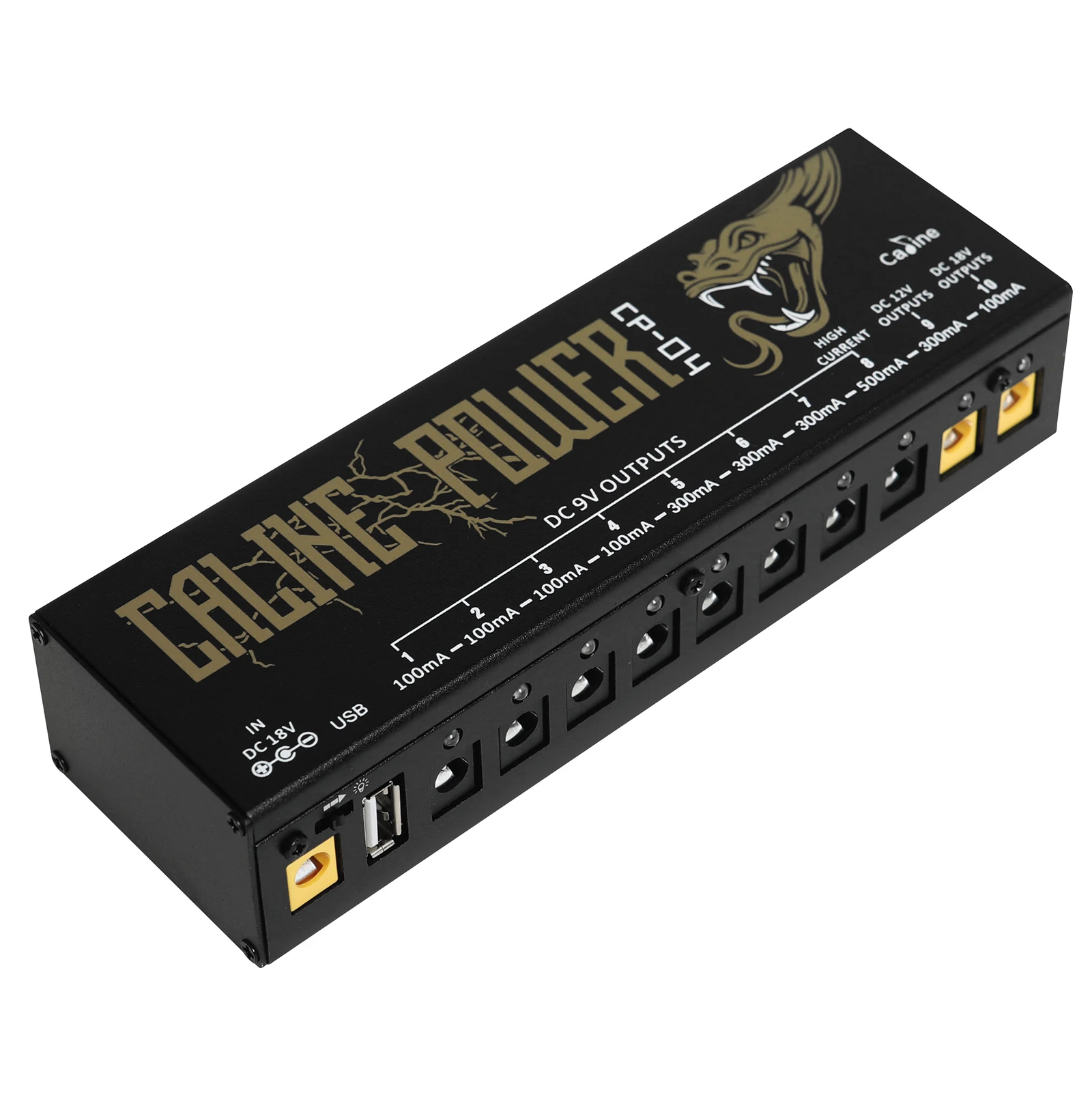 Caline Guitar Pedal Power Supply CP-04 10 Isolated Outputs 9V/12V/18V Short Circuit /Overcurrent Protection Effect Power Supply - view 2