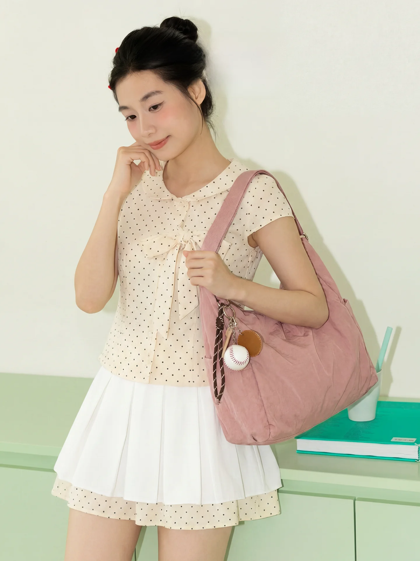 

Waterproof Nylon Double Shoulder Bag Orange Girl Flower And Youth Chen Shu Single Shoulder Bag 2026 New Style Casual Simple S...