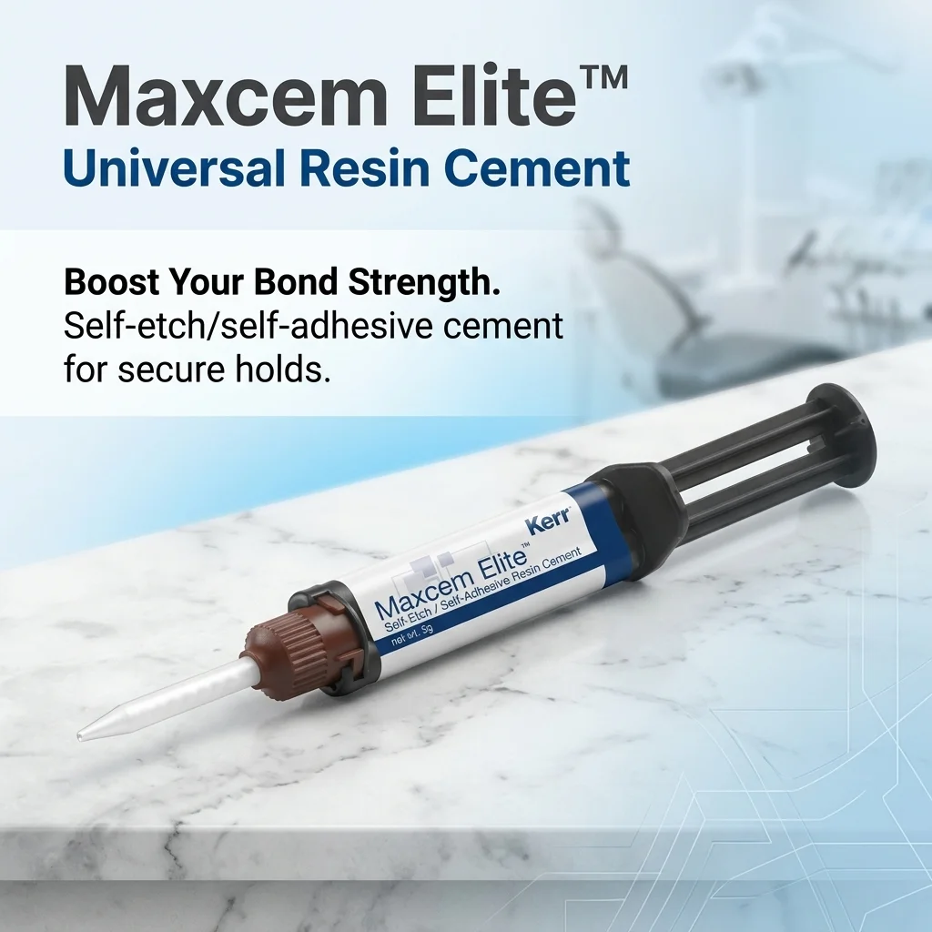 Maxcem Elite Clear Dental Resin Cement 5g Self-Etch Adhesive Kerr Dentistry Product for Professional Use view 2