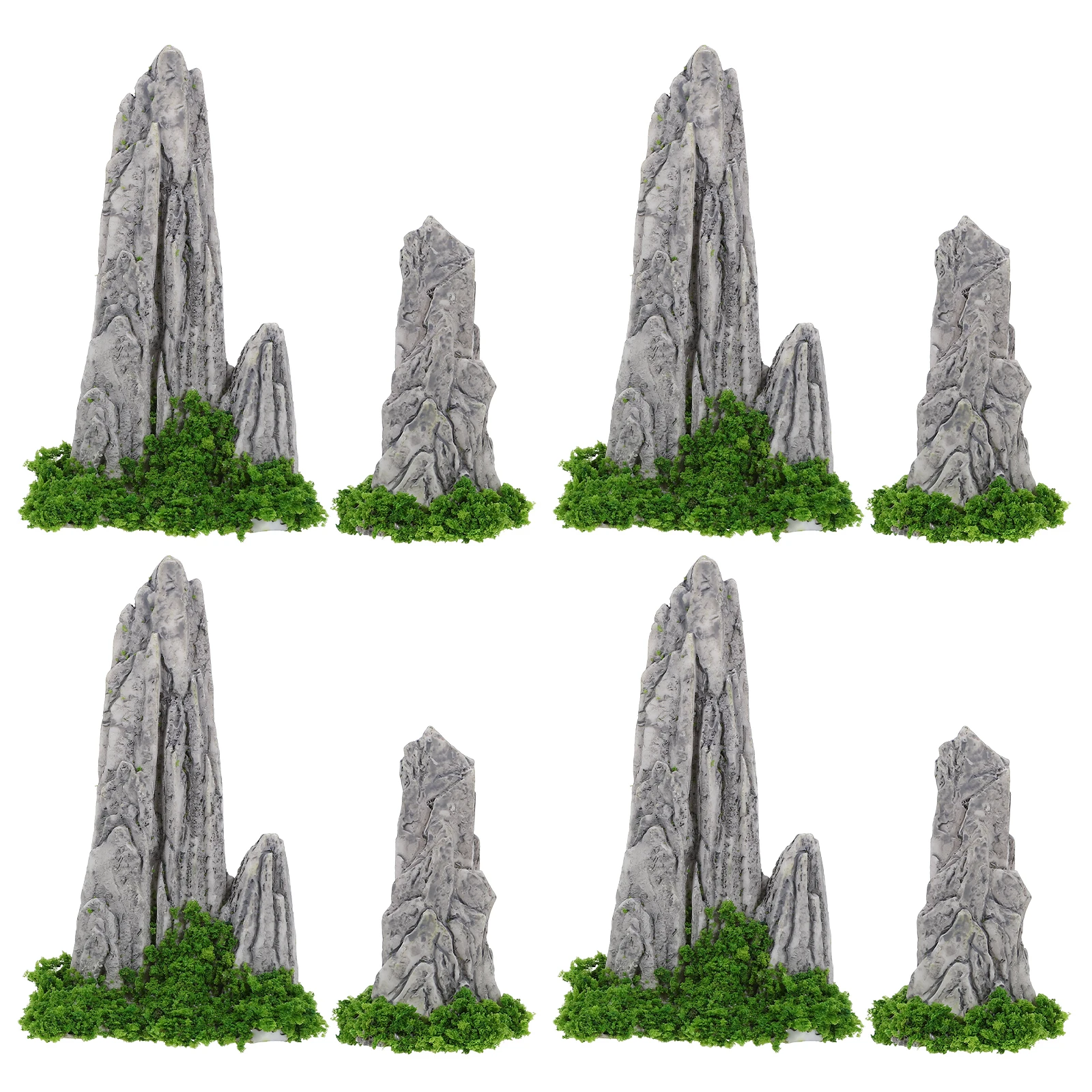 

8Pcs Small Mini Resin Rockery Ornament Bonsai Decoration Indoor Micro Landscape Garden Aquarium Fish Tank Accessory