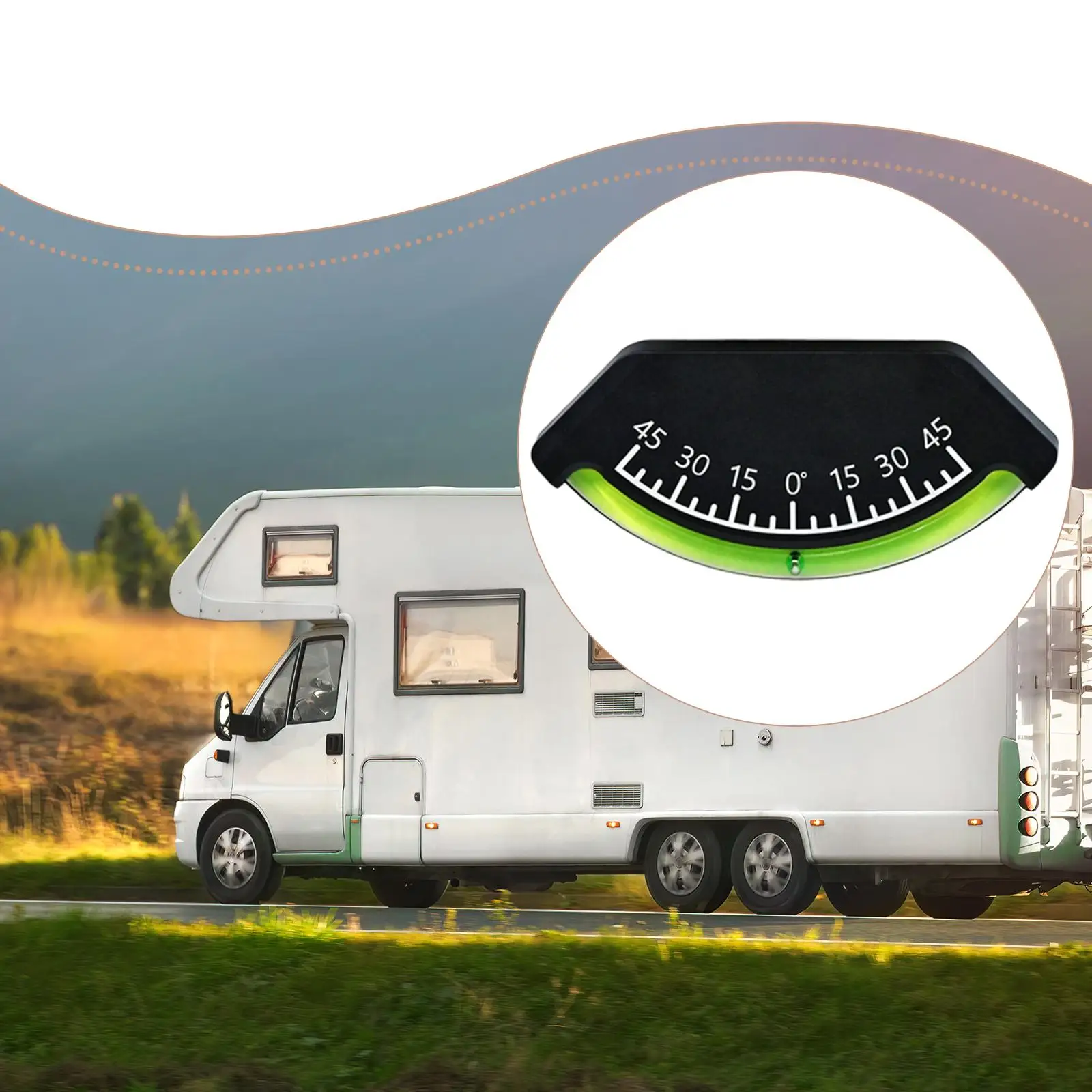45-градусный автомобильный лодочный инклинометр, датчик наклона, парусный клинометр, индикатор угла для бездорожья, парусная лодка, автофургона, морского использования