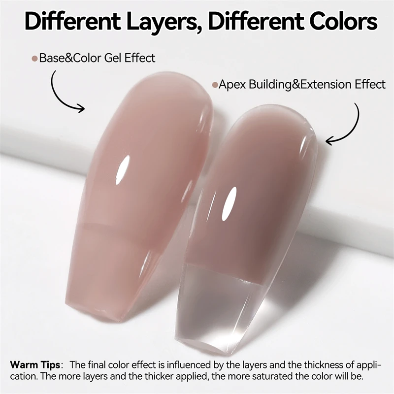 BORN PRETTY 15 ml 8-in-1 Building Nail Gel Extension Base Gel Nail Shaping Aquarell Mixing Slip Solution Multifunktionsgel – Detail 4