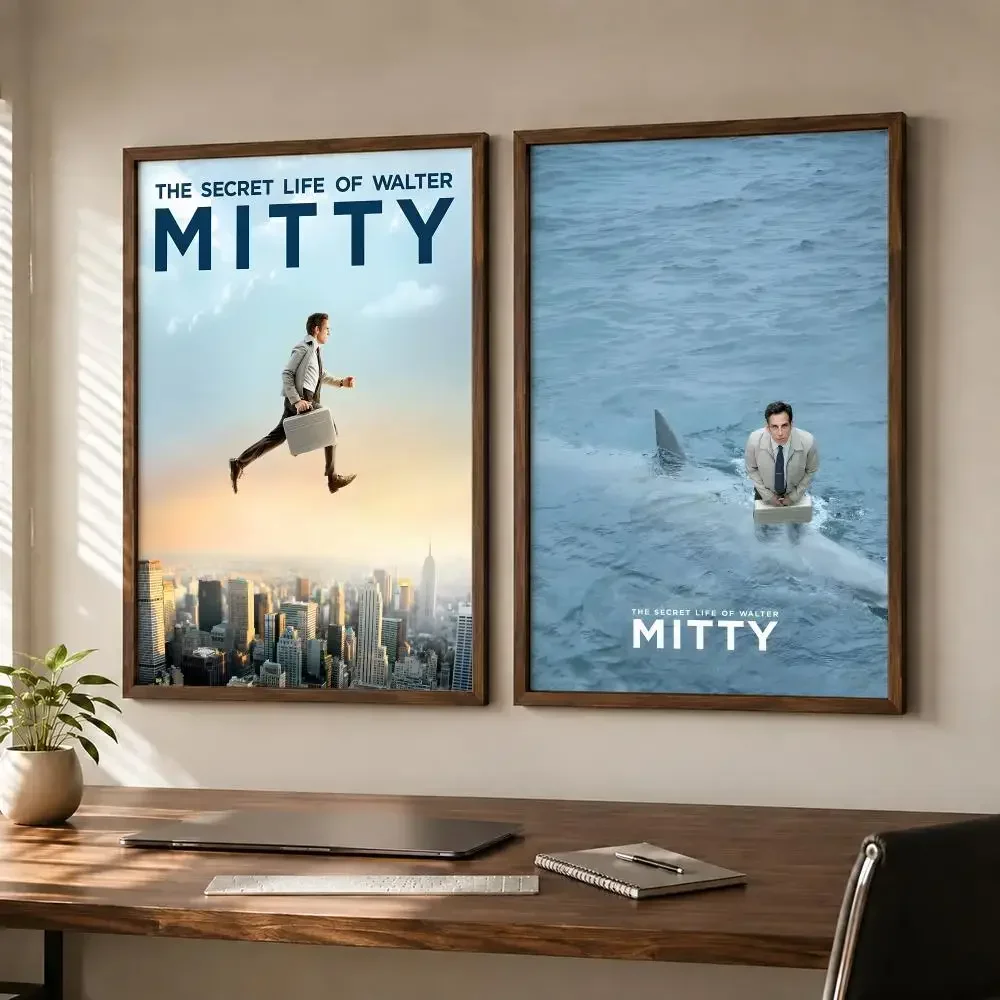 Adventure Comedy Drama The Secret Life of Walter Mitty Poster Self‑Adhesive Waterproof Sticker House  Wall Art Home Decor