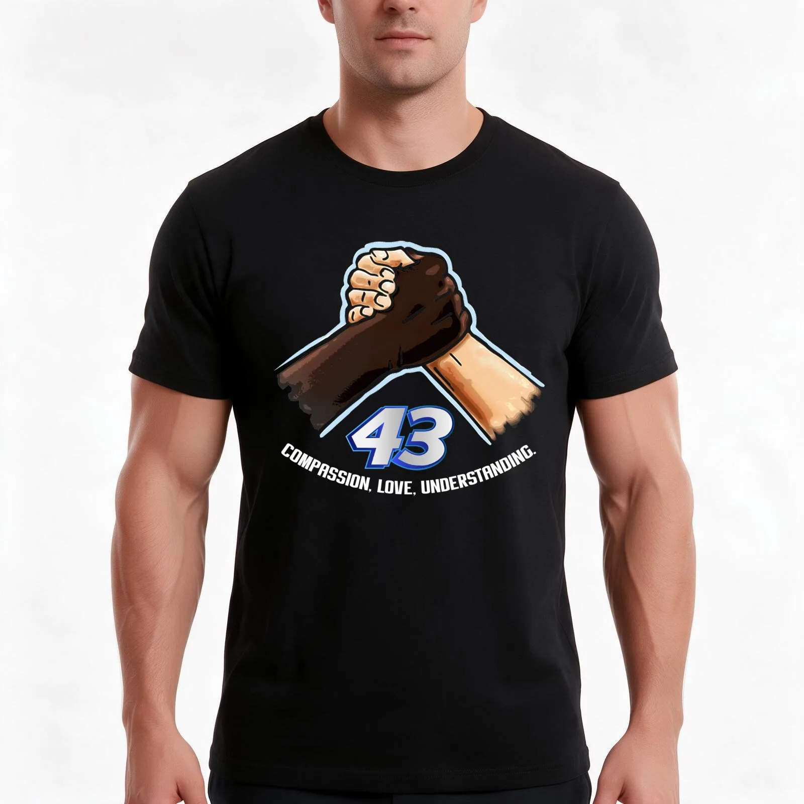 Bubba Wallace Hood Livery and Car Number T-Shirt, Summer Casual Cotton Tee, Oversized Streetwear Tops, Vintage Graphic Print