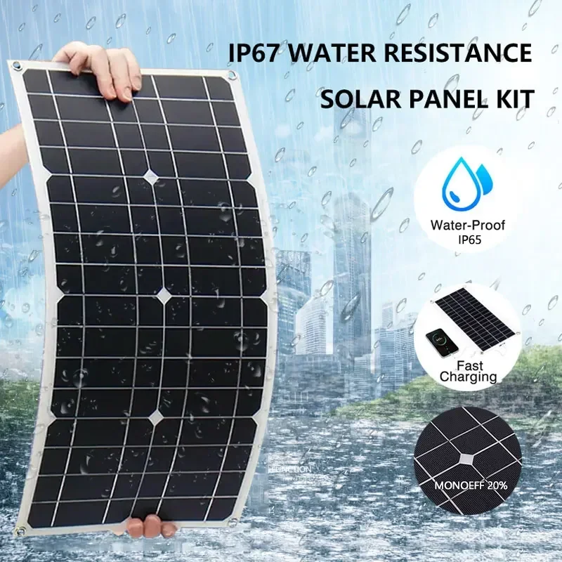 Imagem -02 - Painel Solar Portátil Power Bank Kit 1000w 12v Controlador Placa Solar para Casa Camping rv Carro Carregador de Bateria Rápido