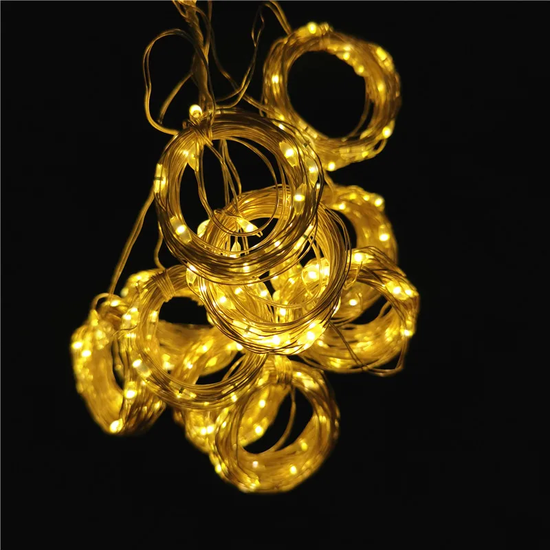 6m/4m/3m Curtain LED String Lights Christmas Light USB Plug-in Wedding Party Tree Home Decoration Holiday Pendant Drop Ornaments