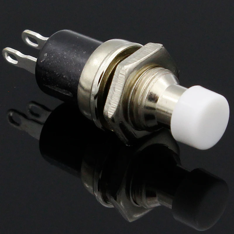 10pcs  NO Normally Open Mini Momentary Spring Return Push Button Switches White