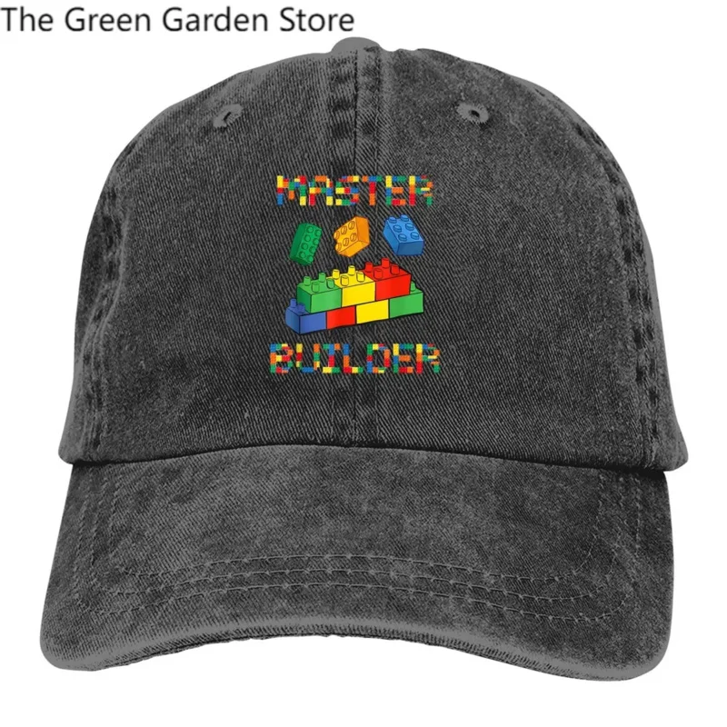 Building Blocks Multicolor Hat Peaked Men's Cap Brick Builder Blocks  Toys Personalized Visor Protection Hats