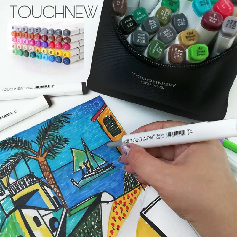 

Набор маркеров для рисования 24/20 цветов: синие маркеры для кожи, спиртовые маркеры для скетчинга, рисования портретов и анимации, синий цвет моря