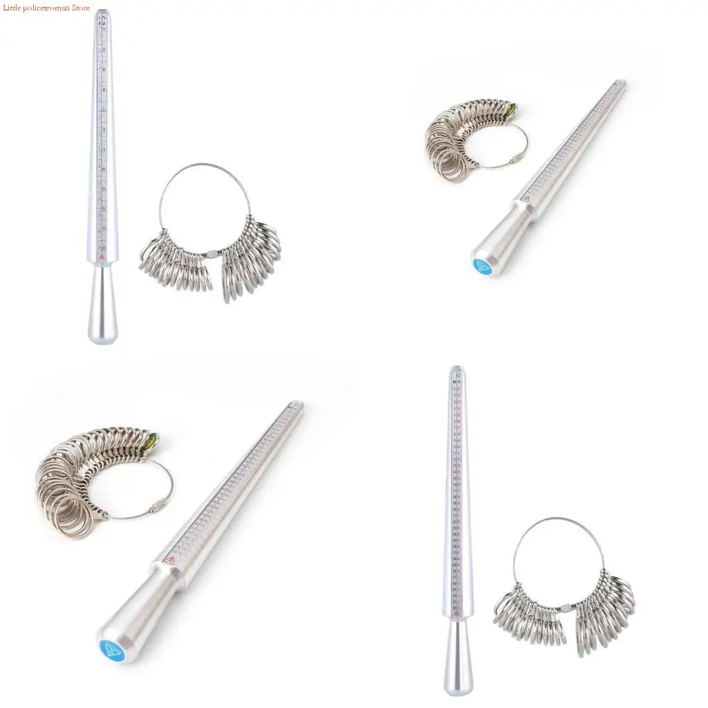 

F92D Набор инструментов для измерения размера кольца с оправкой для кольца, регулятор размера кольца Инструмент для измерения