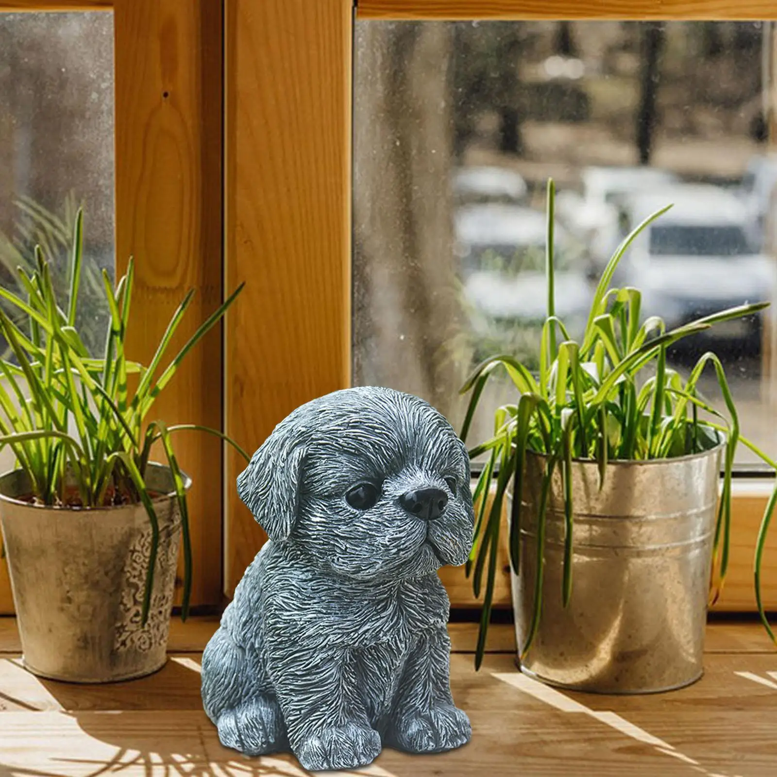 

Dog Statue Desktop Figurine Garden Decor Collection Animal Figure Dog Sculpture