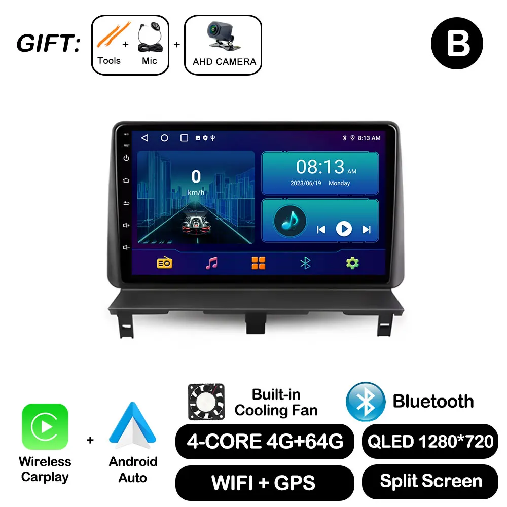 Draadloze Carplay Voor Peugeot Partner 1 2002-2008 Android Auto GPS Navi Autoradio Multimedia Speler Bluetooth WiFi DSP stereo
