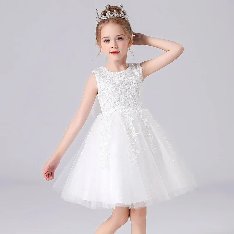 

Children formal dress pink floral children clothing,western-style vest princess dress girl runway performance clothing