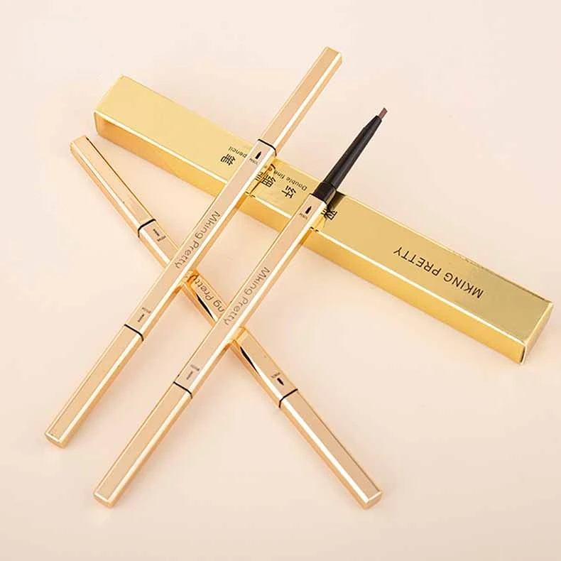 Eyebrow Pencil Double Triangle Ultra-fine Head Extremely Fine Waterproof Sweat Lasting Non-depigmentation Non-smudge Natural