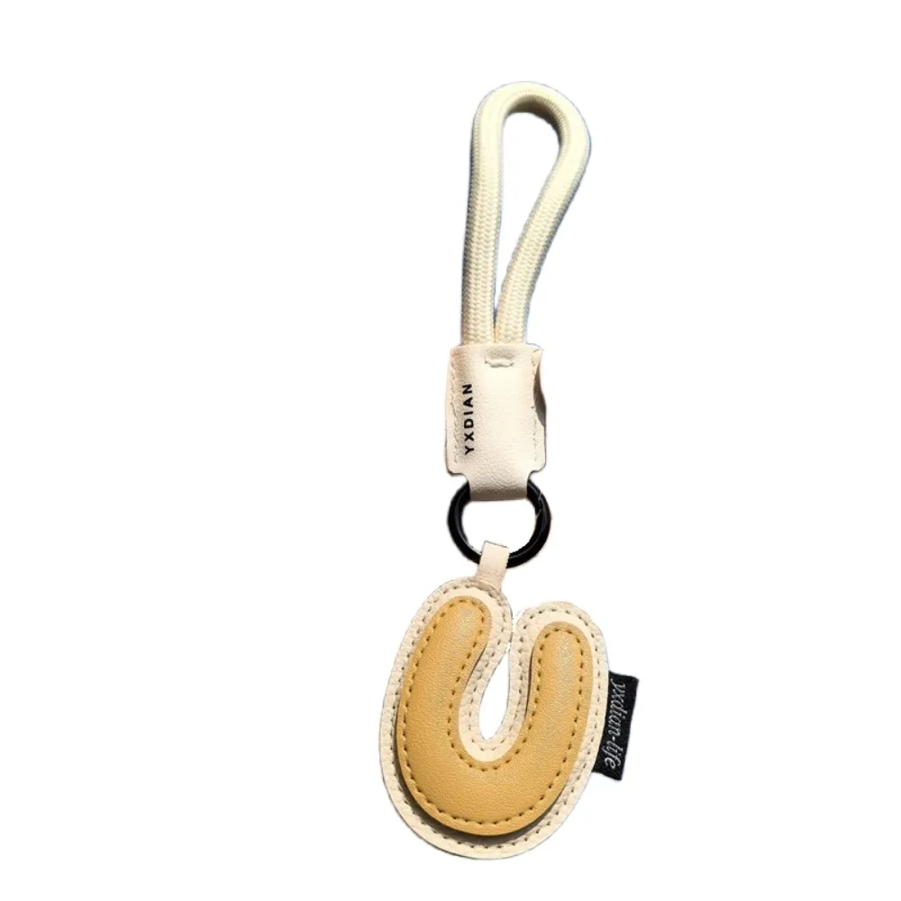 

Sweet 26 Letter Keychain Bag Hanging Charms Car Keyring Alphabet Key Holder PU Leather Ornaments Lucky Letter Pendant Friend