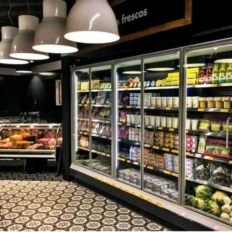 custom.Hot Sale Double-Door  Freezer Upright Glass Display Drink Fridge Showcase Cooling Single-Temperature Style