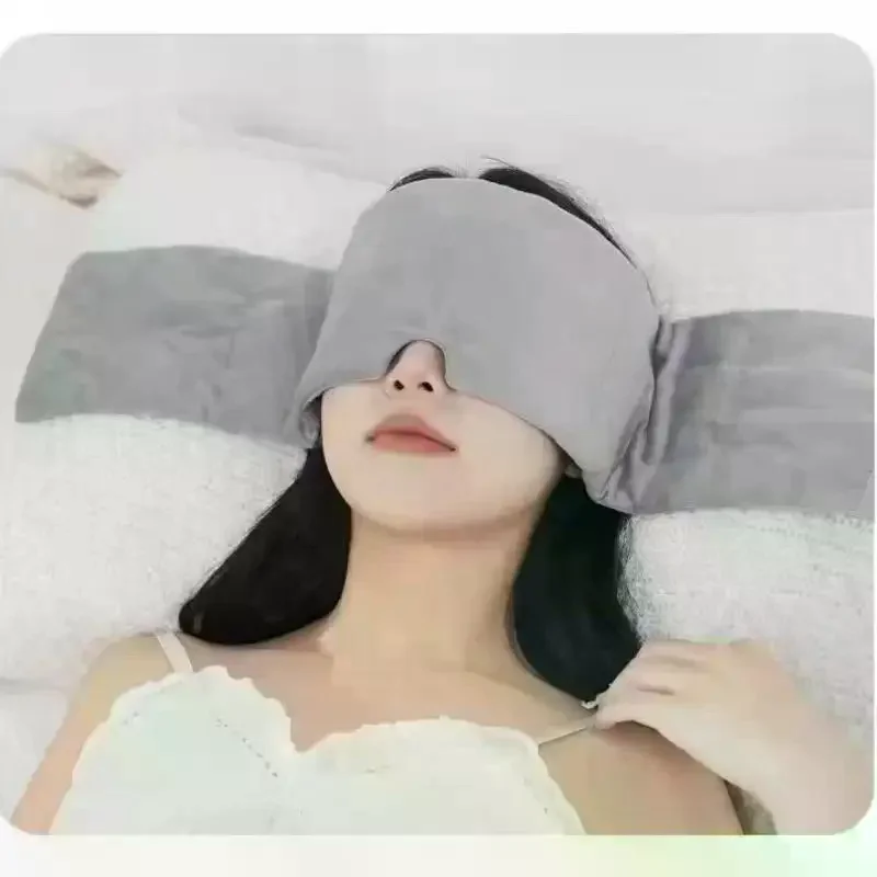 1Pcs High Light Blocking Full Coverage Double-sided Portable Sleep Eye Mask Gravity Ice Silk Sleep Mask For Travel Home Naps