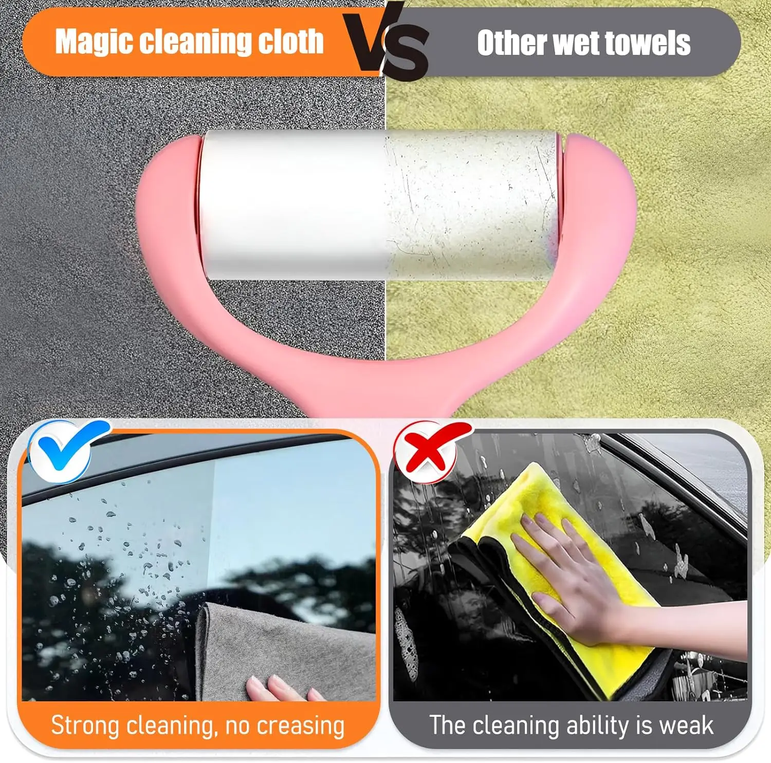 1/3/5/10Pcs Magic Cleaning Cloths Reusable Microfiber Washing Rags Microfiber Glass Clean Towel Washable Lint-free Cleaning Rags