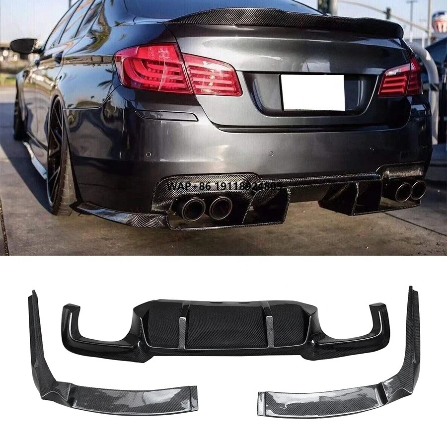 

F10 M5 Carbon Fiber PSM Style Rear Diffuser With Splitter for 5 Series F10 F18 M5 Rear Lip Spoiler Car Bodykit