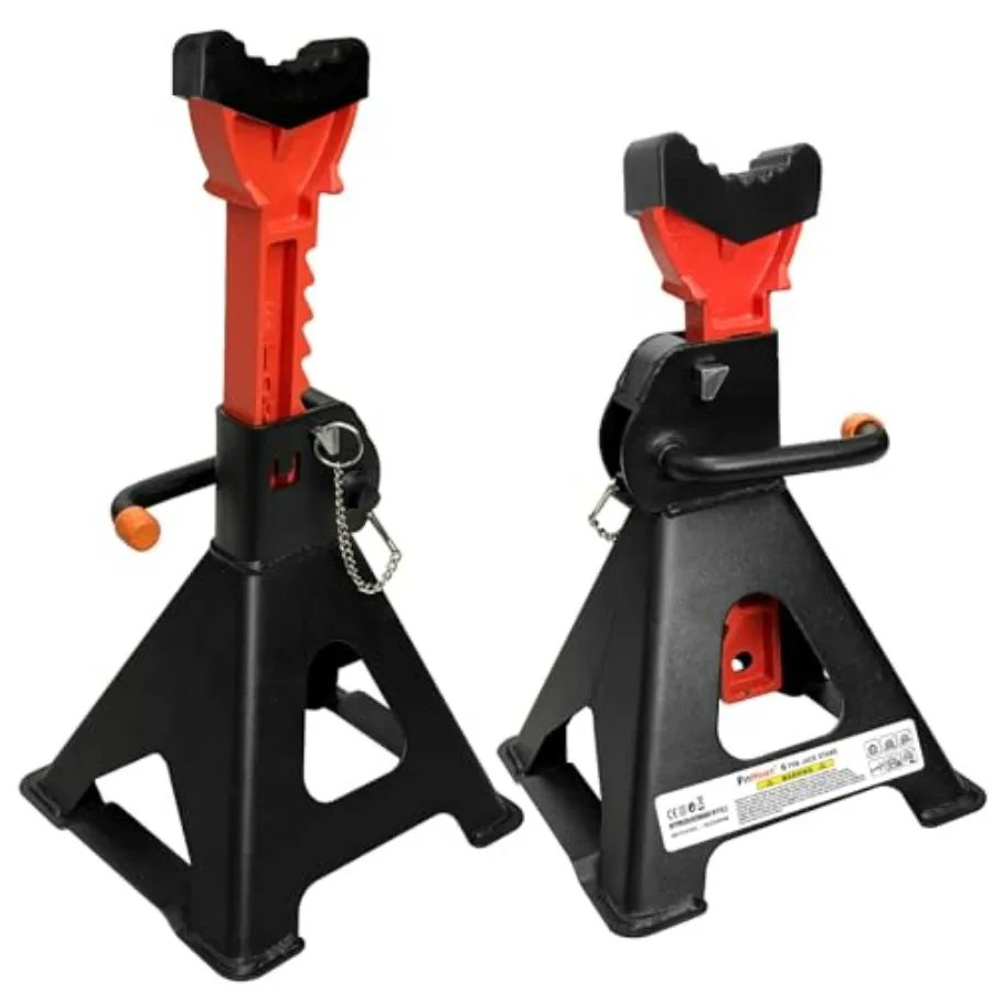 

Усиленные подставки-опоры для автомобиля 6 тонн (13200 фунтов) с 2 перекладинами для грузовиков, внедорожников, квадроциклов, UTV, сверхмощные, регулируемые 15.35-22.05 дюйма, с резиновыми накладками B