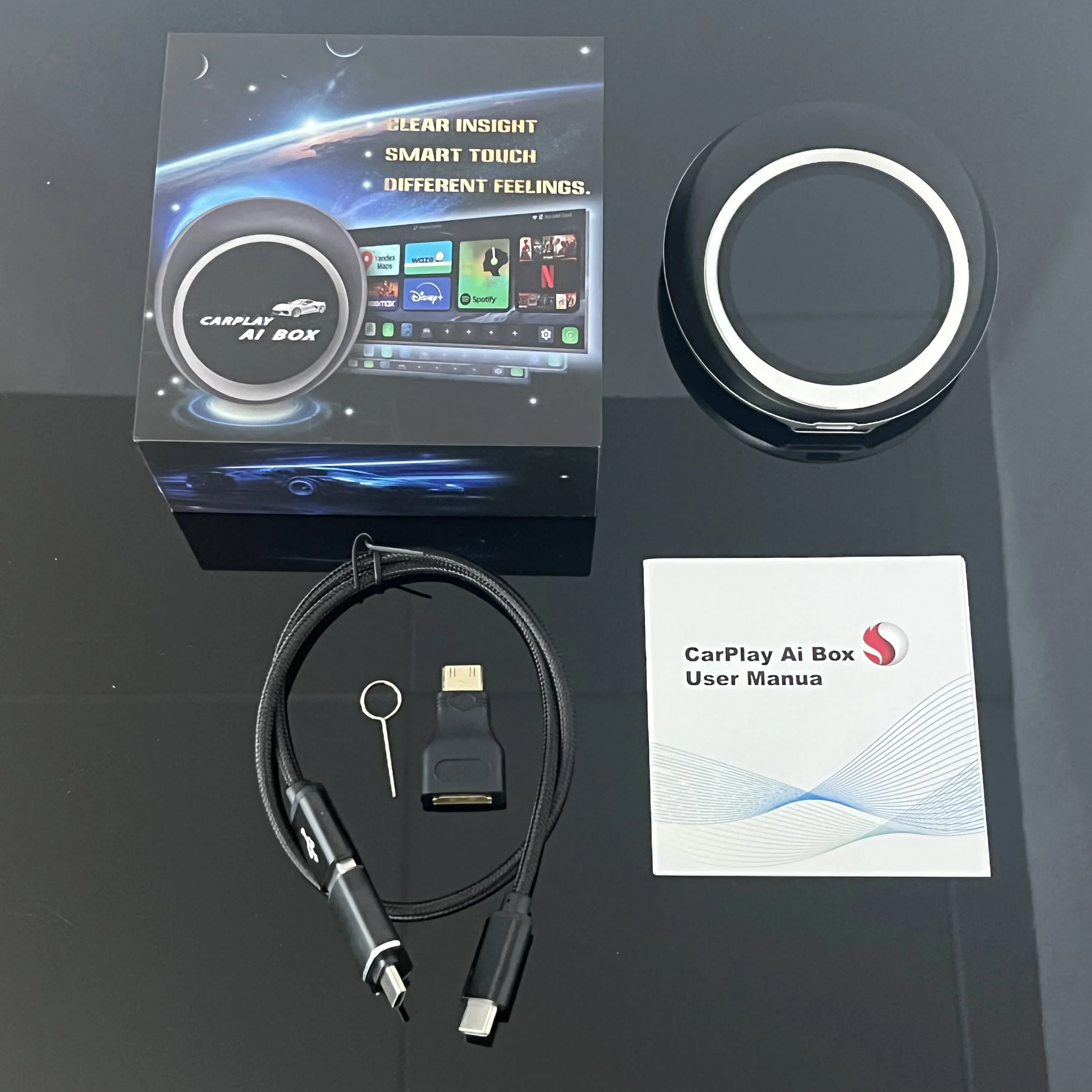 2026 Original Carplay Adapter For Android 13 System HD Output With Touch Screen Function Wired Connection For Older Cars
