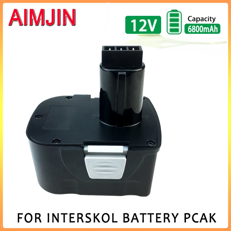 

12V 6800mAh Ni-CD Rechargeable Replacement Power Tool Battery,for Interskol H12 DA-18ER WU-18ER SD-18ER Cordless Drill Battery