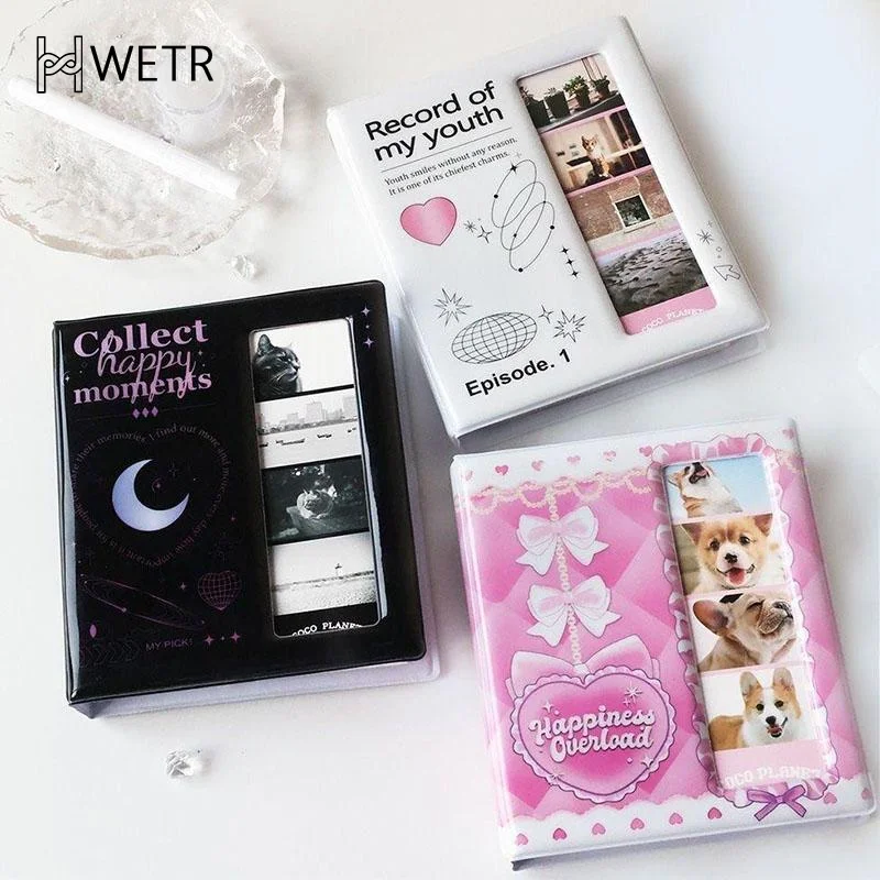 INS Korean Fashion Love Heart Life 4-Grid Album Cute Girls Idol Photo Storage Card Book 3IN Card Holder Gifts