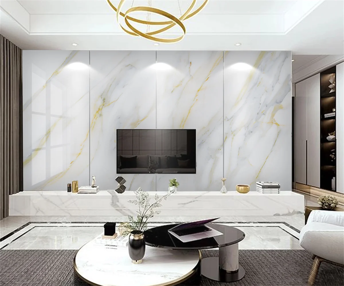 

Beibehang индивидуальные современные новые обои papel de parede золотой джаз белый мраморный камень фон обои