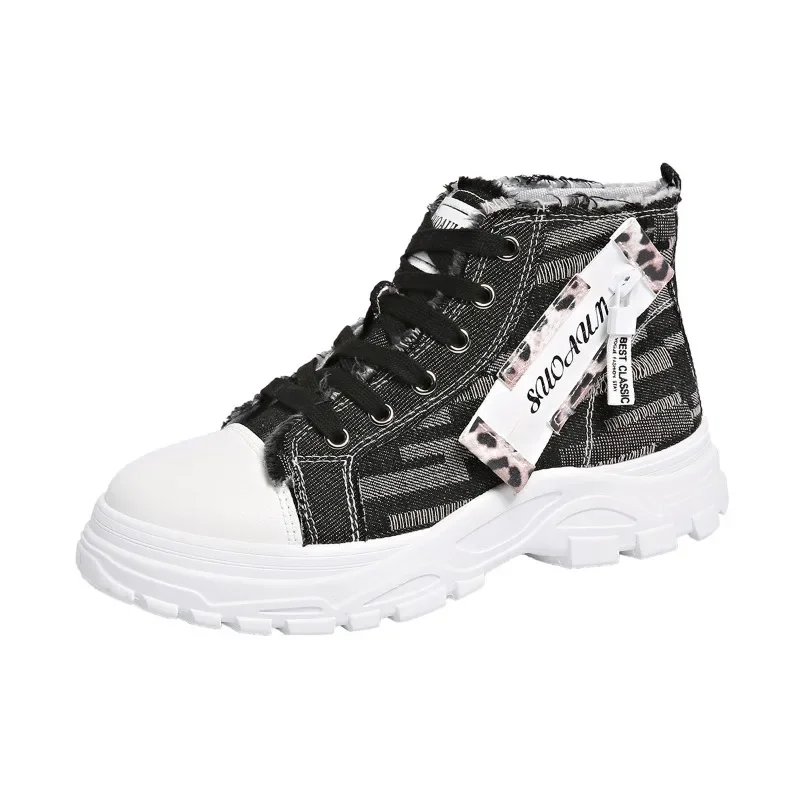 Plus Größe 2025, Schuhe Weibliche High Top frauen Vulkanisieren Schuhe Outdoor Frauen Turnschuhe Plattform Täglichen Denim Damen Casual Schuhe