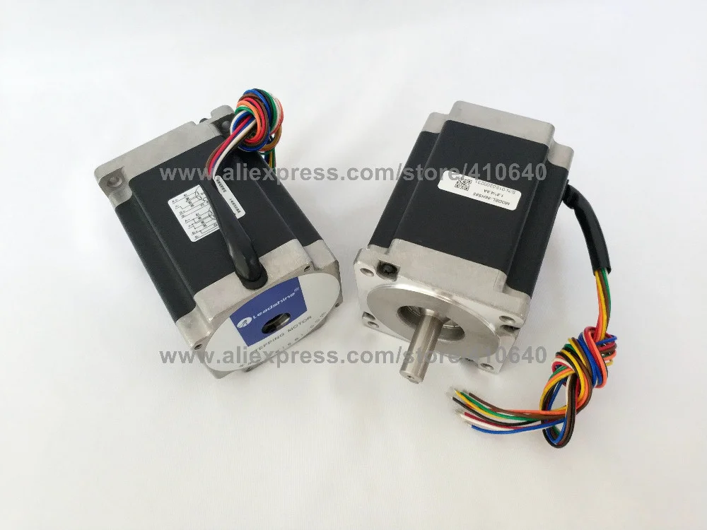 Imagem -05 - Genuine Leadshine 86hs85 Fase Nema 34 do Motor de Passo Híbrido Motor com n. m 4.9 a um Comprimento de 118 mm do Eixo 12.7 mm
