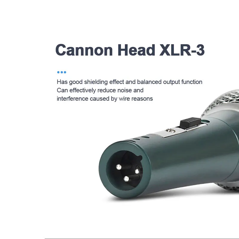 Mikrofon genggam Karaoke 58A, Mikrofon nirkabel ruang dinamis XLR Micro dindinamico mesin Mikrofon perlengkapan untuk panggung