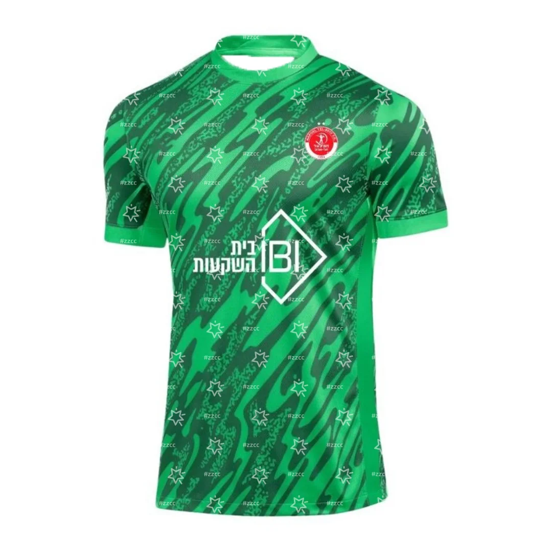 

25-26 израильская футбольная майка Premier League Hapoel Tel Aviv GK, тренировочный комплект для матчей, спортивная быстросохнущая мужская футболка, детская футболка