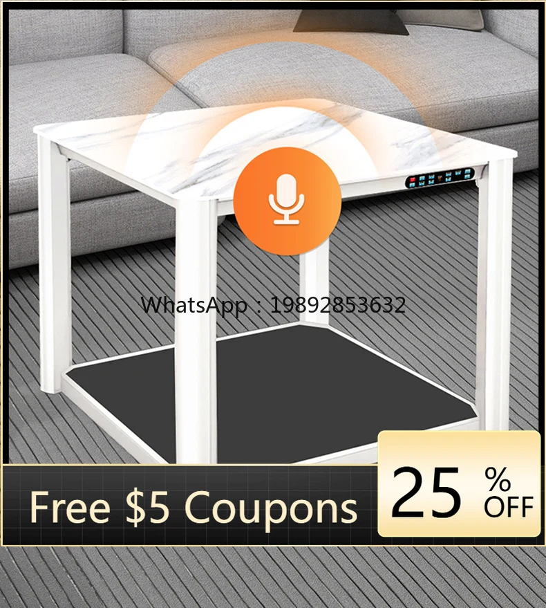 

ZZ Electric Heating Table Warmer Electric Stove Home Use Four-Sided Electric Grill Heater Square Shape