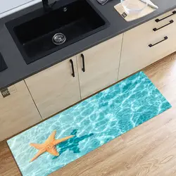 Ocean Waves Beach Running Carpet Kitchen 3D  Corridor   Bedroom Floor Long