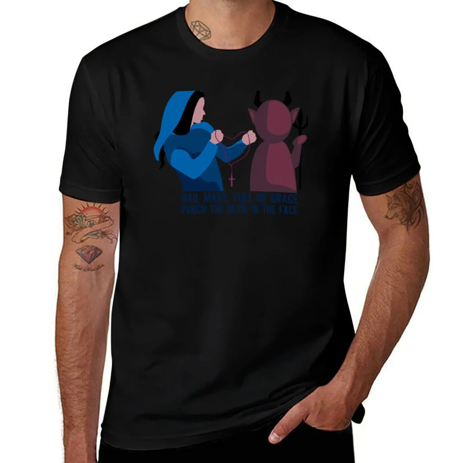 

Hail Mary Full of Grace T-Shirt t shirts for man slim fit t shirts with prints T-Shirt