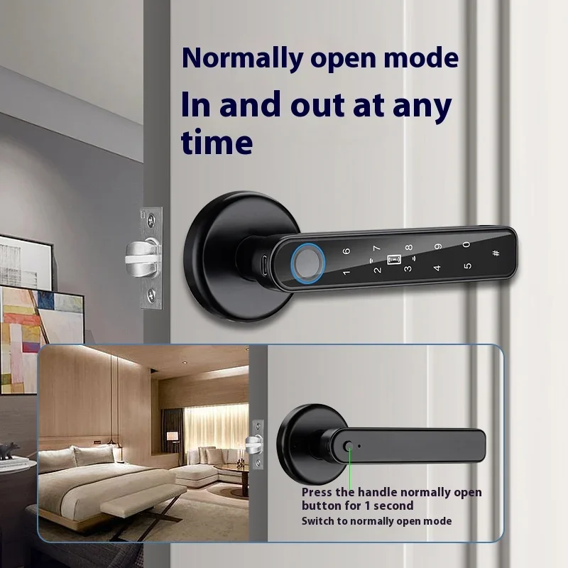 Tuya TTLOCK APP Intelligent Door Lock Biometric Control Lock APP Unlocking Digital Intelligent Lock Smart Home Access Control