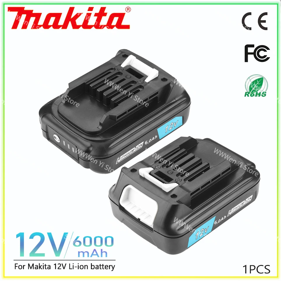 

6.0Ah Makita 12v Lithium Ion Battery 197390-1 BL1015 1973901 BL1021B BL1041B BL1015B BL1020B BL1040B 6000mAh Li-ion Battery