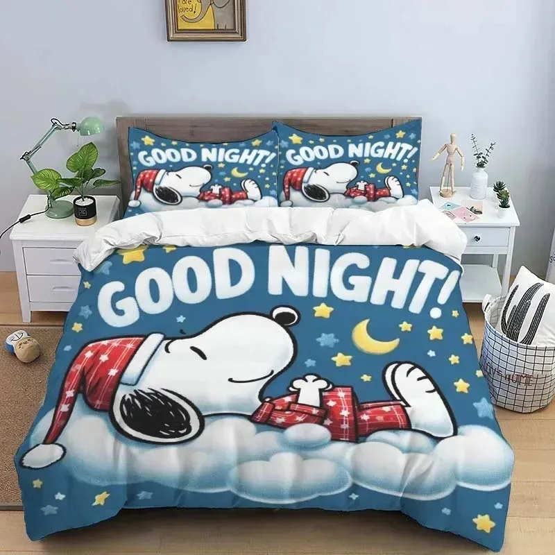 

Cartoon snoopy luxus Bedding Set ,Boys Girls Twin Queen Size , Duvet Cover Pillowcase Bed Kids Adult