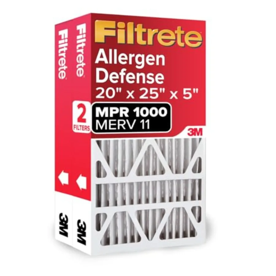 

Air Filter MERV 11, MPR 1000 Micro Allergen Defense 2-Pack, Fits Lennox, AC Furnace HVAC Filters for Home, Pleated Electrostati