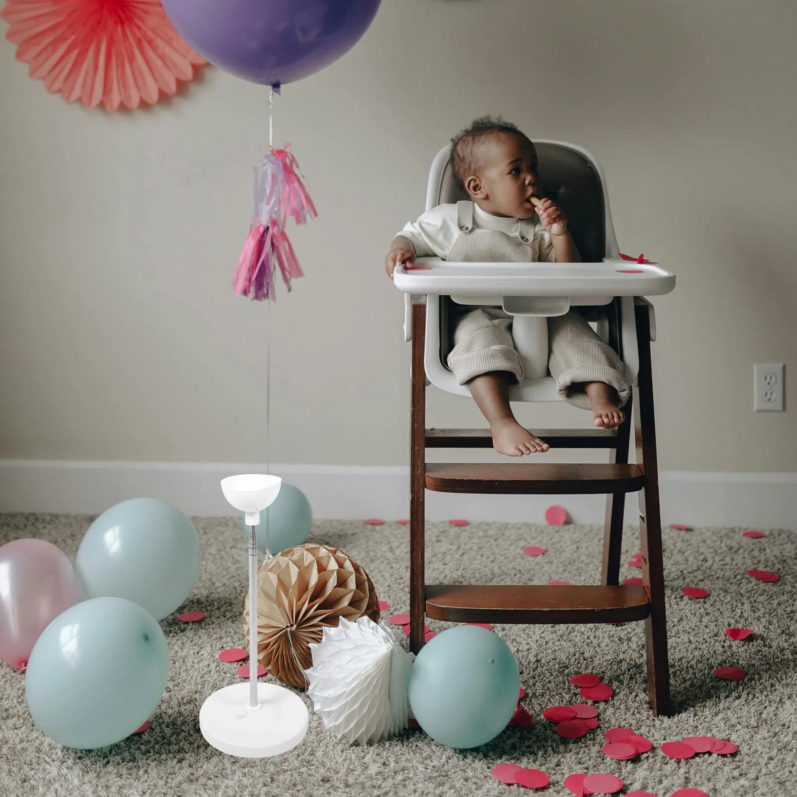 

2Sets PE Material Balloon Stand Kit Stable Balloon Support Bowl Shaped Base Party Decorations Balloon Stands For Floor