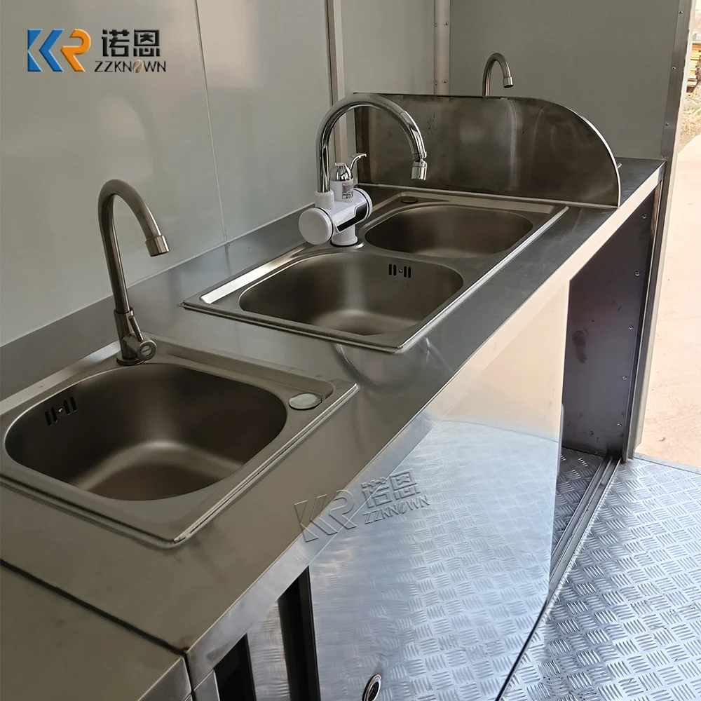 BBQ Concession Trailer Fully Equipped Mobile Coffee Bar Shop Fast Food Trailer Food Truck Manufacturer With Full Kitchen